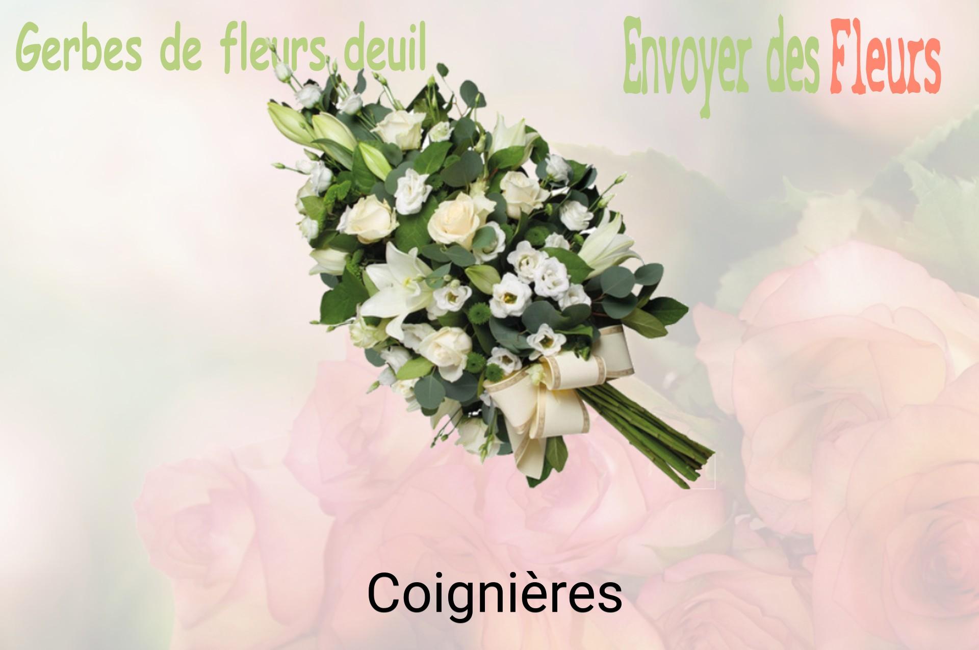 Gerbe de fleurs de deuil livrée à Coignières